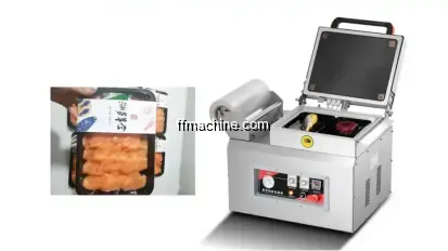 vacuum machine for fresh meat overwrapping plastic boxes film wrapping vacuum machine for fresh fruits